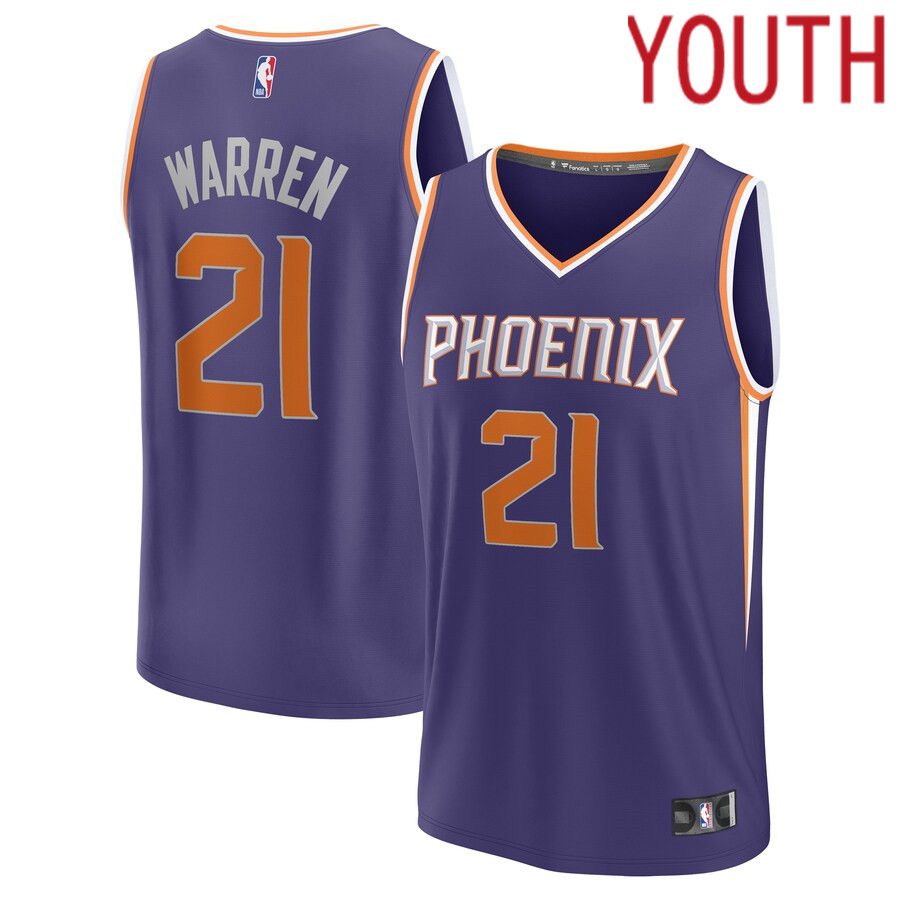 Youth Phoenix Suns #21 TJ Warren Fanatics Branded Purple Fast Break Player NBA Jersey